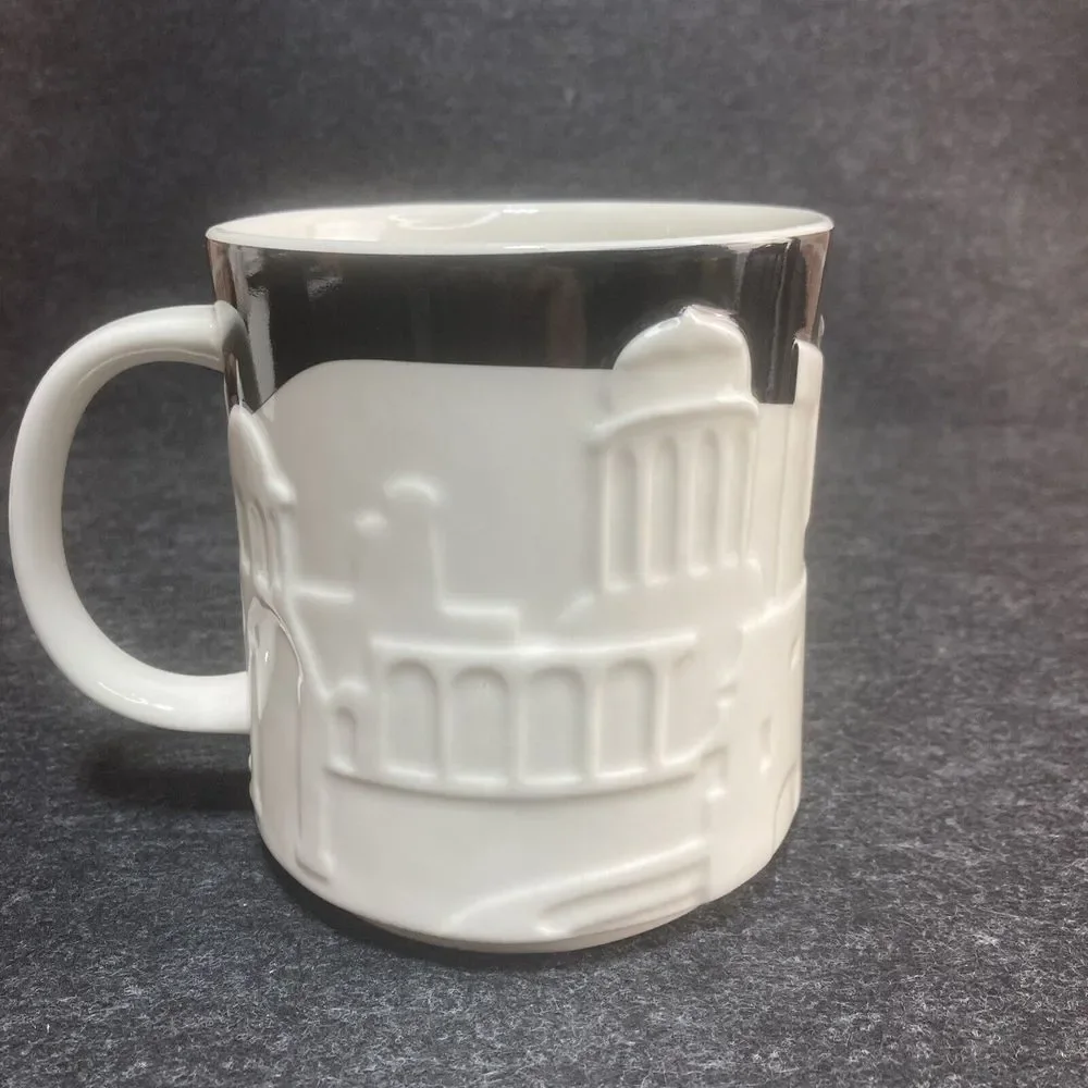 Starbucks Hsinchu‎ 2013 Relief 3D Coffee Tea Cup Mug 16 oz City Skyline Black